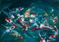 Koi Feeding Koi Feeding. watercolour & gouache. 620 x 430 mm. sold