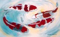 Koi: Koromo, Kujaku & Goshiki Koi: Koromo, Kujaku & Goshiki. watercolour.350 x 500 mm. sold