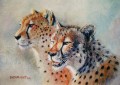 Cheetahs on Rice-paper Cheetahs on Rice-paper. watercolour & gouache. 570 x 410 mm. sold