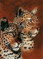 Pair of Leopards Pair of Leopards. watercolour. 620 x 430 mm. sold
