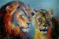 Lion & Lioness Lion & Lioness. oil on canvas, sold