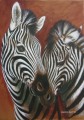 Affectionate Zebras. Nancy's Zebras. Watercolour & Gouache. 620 x 430 mm. sold