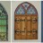 Stained glass windows, even above the door.