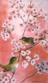 White-eyes on Cherry Blossom. White-eyes on Cherry Blossom. watercolour & gouache. 310 x 430 mm. sold