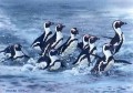 Penguins in the surf. Penguins in the surf. watercolour. 350 x 250 mm. sold.