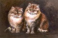 Golden Persians. watercolour & gouache. sold