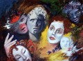 Masks Masks. Oil on Canvas. Sold