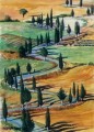 Cypress Road, Italy Cypress Road, Italy. watercolour. 250 x 350 mm. sold