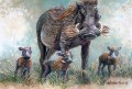 Beautiful Mama (Warthogs) Beautiful Mama(Warthogs)watercolour. 250 x 340 mm.sold