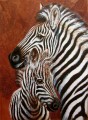 Zebras, Ma & Babe. 1 Zebras, Ma & Babe. 1. watercolour & gouache. 620 x 430 mm. sold