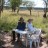 John & Sue Plein-air painting. April 2010. The Fountain, Silvermere.