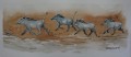 Warthogs running, sketch