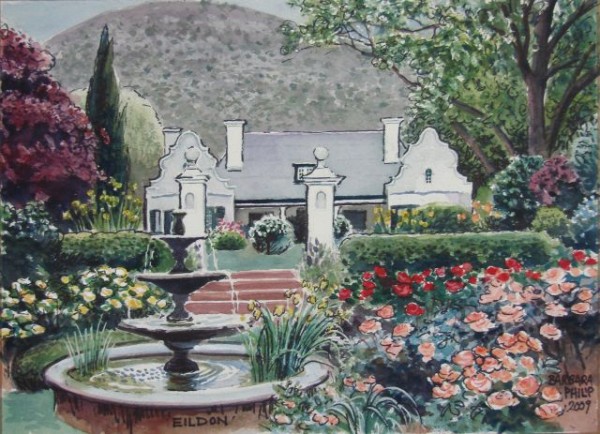 Eildon garden painting