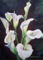 Arum Lilies painting
