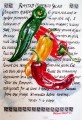 Pimento Recipe. calligraphy and painting