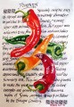 Pimentos. Calligraphy and painting.