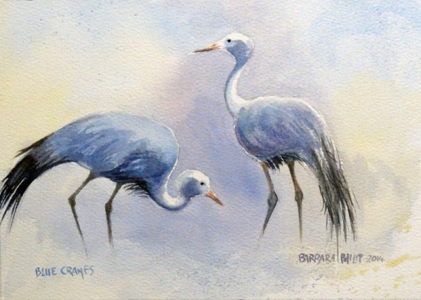 Blue Cranes » Barbara Philip - African Painting